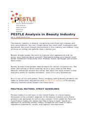 PESTLE Analysis of the Beauty Industry